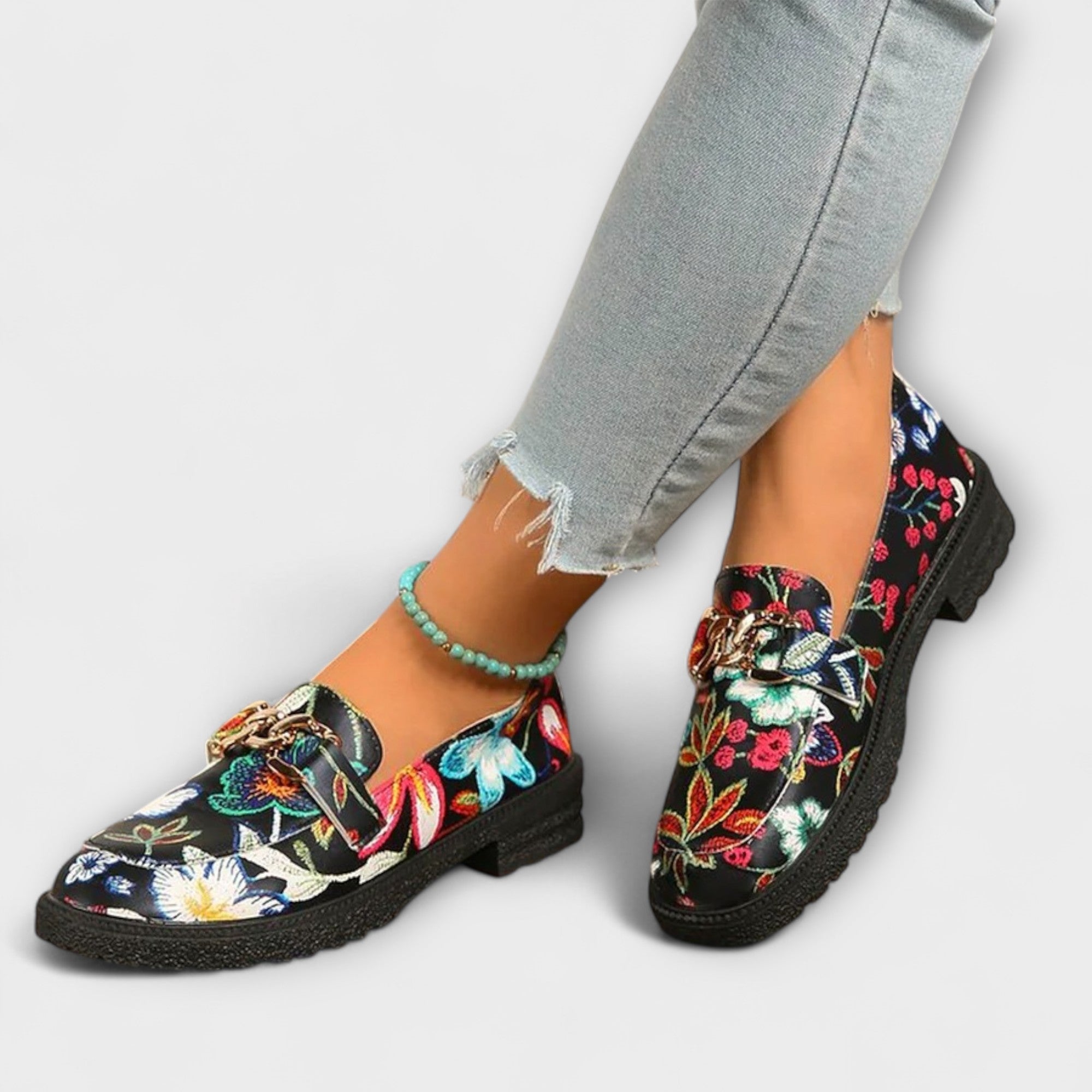 Elance™ | Floral Multicolor Loafers