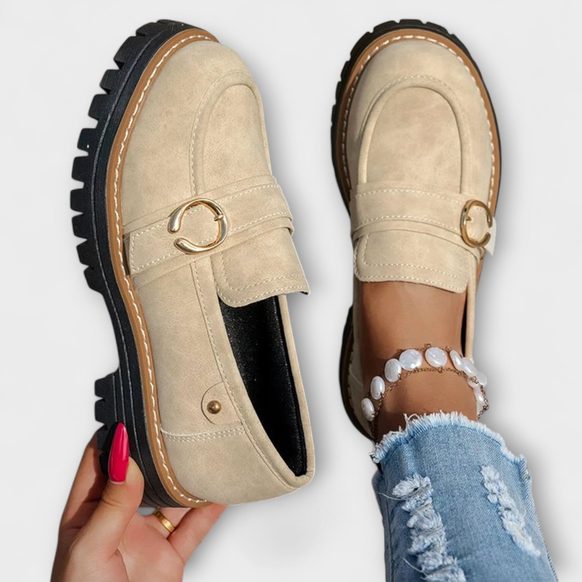 Elance™ | Elegant Rounded Toe Loafers