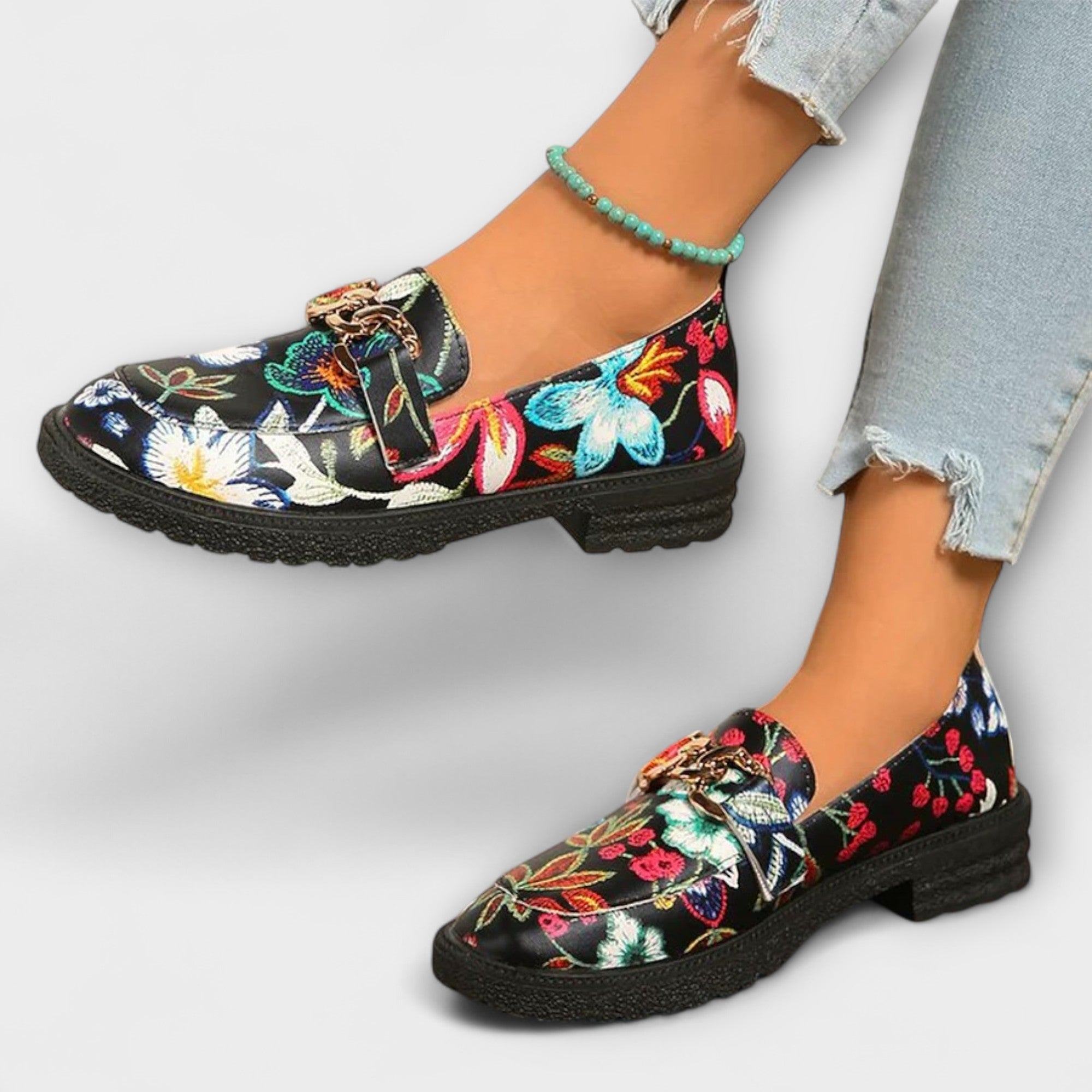 Elance™ | Floral Multicolor Loafers