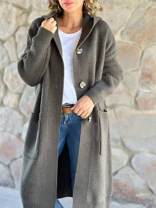 Amelia™ | Long Knitted Women's Cardigan