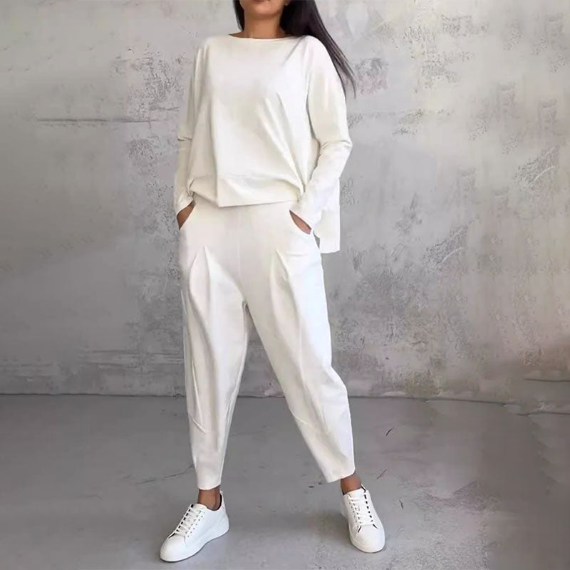 Ava&Claire™ Two-Piece Set Long Sleeve Crew Neck