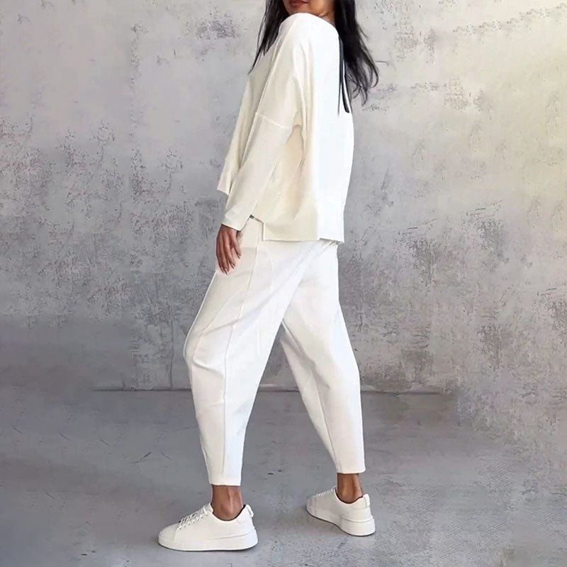 Ava&Claire™ Two-Piece Set Long Sleeve Crew Neck