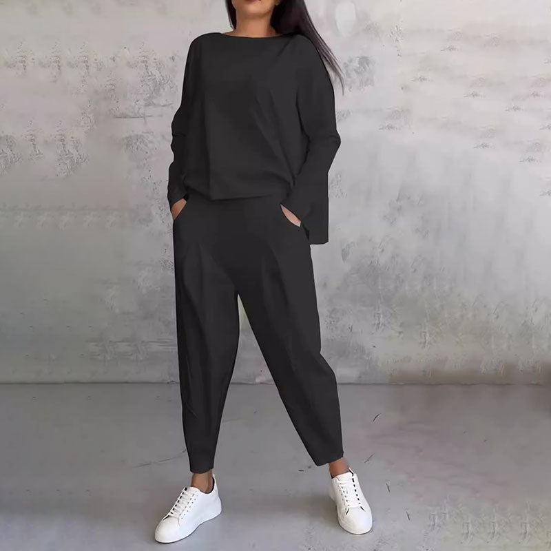 Ava&Claire™ Two-Piece Set Long Sleeve Crew Neck