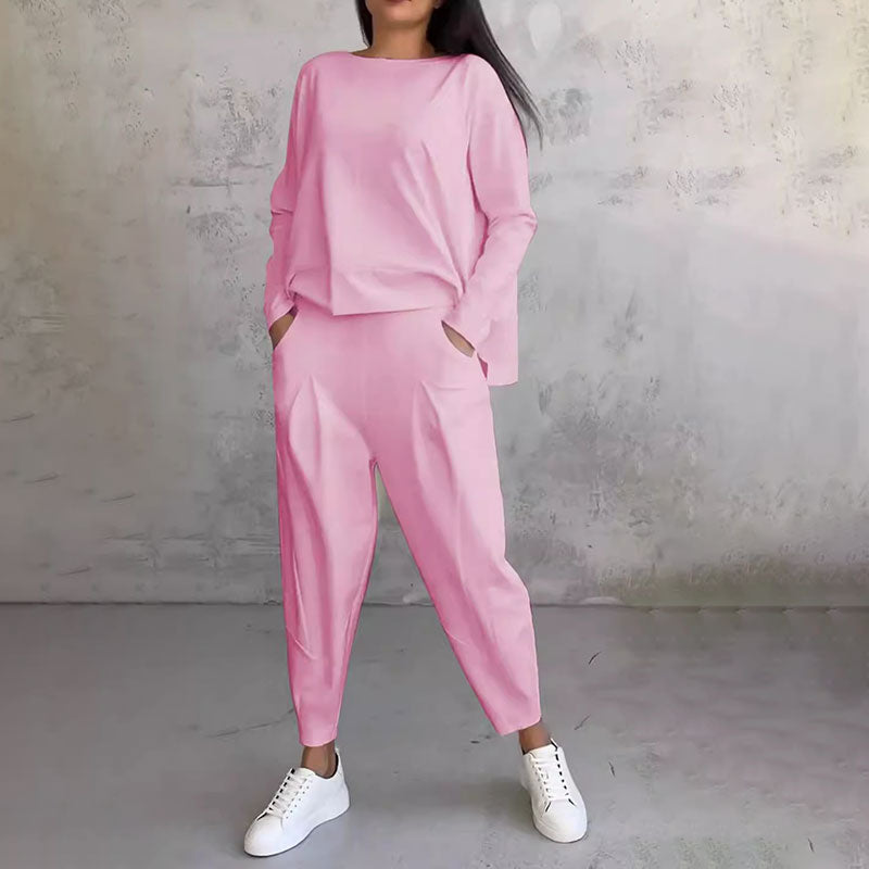 Ava&Claire™ Two-Piece Set Long Sleeve Crew Neck